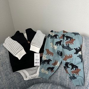 Carters NWT Boys Three-Piece “Wild Little Guy” Outfit—9m